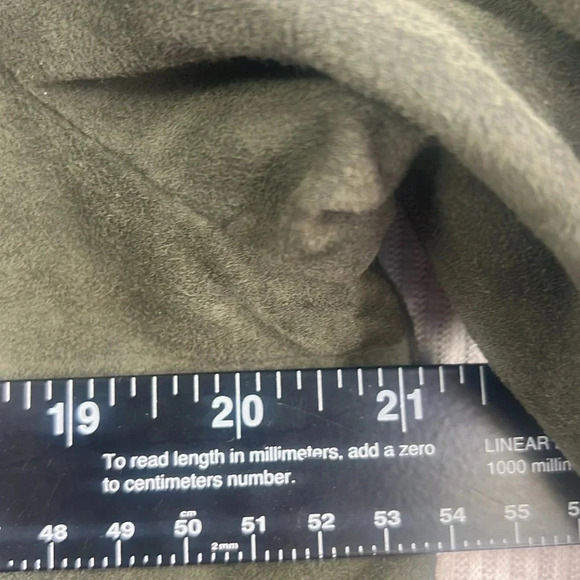 100% Suede Leather Jacket Shacket Womens Size 12 Olive Army Green Jones New York - Picture 7 of 16